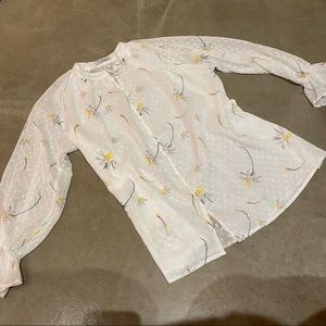 Miss Look Flowy Summer Top Sz M Medium Oversized #HC7